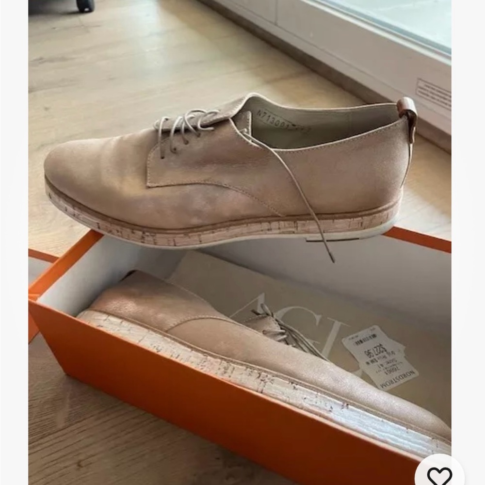 AGL Beige Leather Shoes